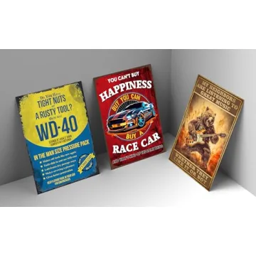 ZYPENG Retro Metal Sign for Car Enthusiasts and Man Caves