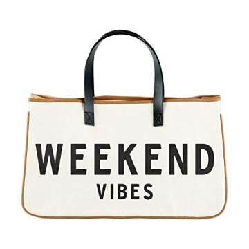 Santa Barbara Design Studio Weekend Vibes Tote Bag - Large, Durable Cotton Canvas