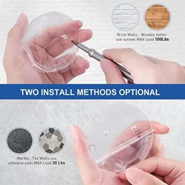 Adhesive Shower Curtain Rod Holders Easy Installation