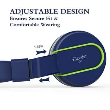 Durable ELECDER i36 Kids Headphones for School and Play