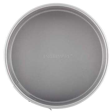 Farberware Nonstick Bakeware Nonstick Springform Baking Pan / Nonstick Springform Cake Pan / Nonstick Cheesecake Pan, Round - 9 Inch, Gray