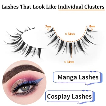 Geeneiya Natural Anime False Eyelashes 10 Pairs