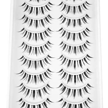 Geeneiya Natural Anime False Eyelashes 10 Pairs