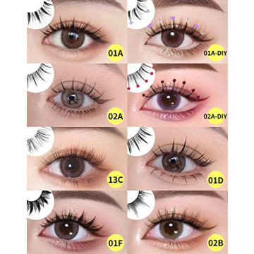 Geeneiya Natural Anime False Eyelashes 10 Pairs