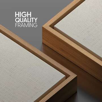 SIGNWIN Framed Canvas Print Wall Art Minimalist Beige and Gray Linear Pattern Illustrations Modern Art Decorative Minimal Calm/Zen for Living Room, Bedroom, Office - 16"x16" Natural