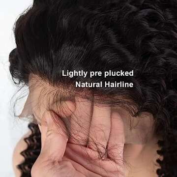 Curly Lace Front Wig Human Hair 13x4 Deep Wave Frontal Wigs for Women Wet and Wavy 250% Density HD L...