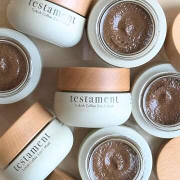 Testament Beauty Turkish Coffee Mask Anti aging Skincare masks Ceramides Niacinamide reduces fine lines wrinkles Vitamin A vitamin E gentle exfoliating inflammation tightens skin deeply moisture