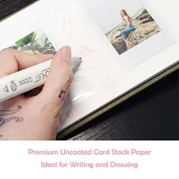 3 Inch Vegan Leather Hardcover Mini Photo Album with Writing Space 52 Pockets Compatible with Fujifilm Instax Mini 11 9 8 7s 90 70, Wedding Mini Photo Album (Cream)