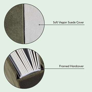 3 Inch Vegan Leather Hardcover Mini Photo Album with Writing Space 52 Pockets Compatible with Fujifilm Instax Mini 11 9 8 7s 90 70, Wedding Mini Photo Album (Cream)