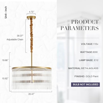 Modern Gold Glass Chandelier for Stylish Interiors