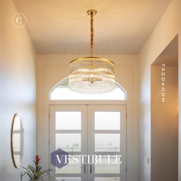 Modern Gold Glass Chandelier for Stylish Interiors
