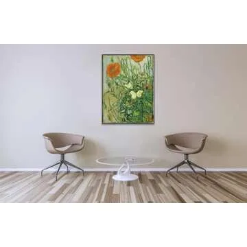 Vincent Van Gogh Butterflies Poppies Canvas Art