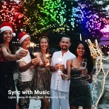 Brizled RGB 500 LED Color Changing Christmas Lights Remote