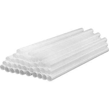 White Jumbo Smoothie Straws - Perfect for Drinks and Parties