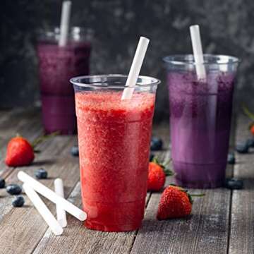 White Jumbo Smoothie Straws - Perfect for Drinks and Parties