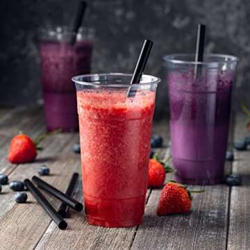 White Jumbo Smoothie Straws - Perfect for Drinks and Parties