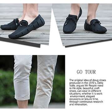 Go Tour Men's Fashion Casual Boat Shoes - Lightweight Slip-on