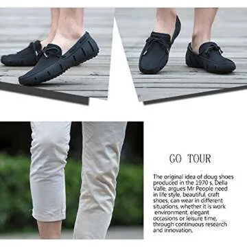 Go Tour Men's Fashion Casual Boat Shoes - Lightweight Slip-on