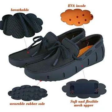 Go Tour Men's Fashion Casual Boat Shoes - Lightweight Slip-on