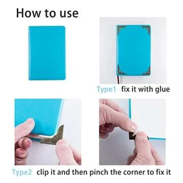 SnowTing Vintage Metal Book Corner Protectors for Every Book