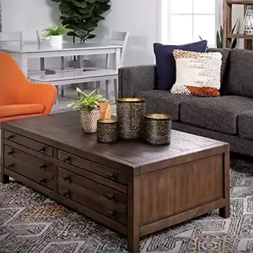 Elegant Lazy Gifts Set of 3 Black and Gold Candle Holders