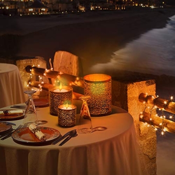 Elegant Lazy Gifts Set of 3 Black and Gold Candle Holders