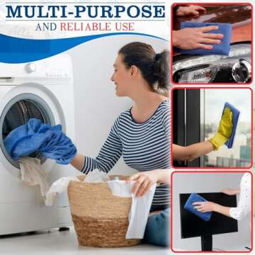 12-Piece Cotton Cleaning Rags for Versatile Cleaning Tasks