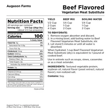 Augason Farms Vegetarian Meat Substitute for Meal Prep