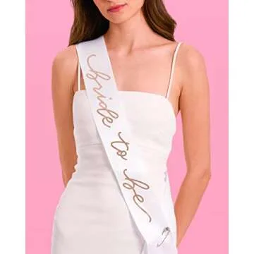 xo, Fetti Bride to Be Sash | Bachelorette Party Decorations White + Rose Gold, Bridal Shower Gift, Bridesmaid Favors