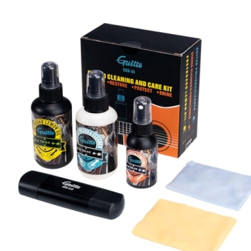 GUITTO All-in-One Guitar Cleaning Kit for Perfect Care