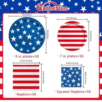 Patriotic Disposable Party Supplies for 4th of July