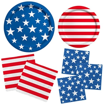 Patriotic Disposable Party Supplies for 4th of July