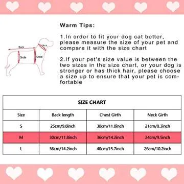 Dxhycc Dog Knitted Sweater Dog Heart Sweater Puppy Sweater Warm Soft Pet Holiday Clothes for Medium Cats and Dogs (Pink, M)