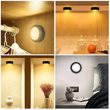 HOLKPOILOT Remote Control LED Puck Lights 6-Pack