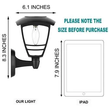 MAGGIFT 2 Pack Solar Powered Wall Lantern, Outdoor 10 Lumen LED Edison Bulb Solar Warm White Lights Wall Sconce with No Wiring Required,Fixture with Wall Mount Kit