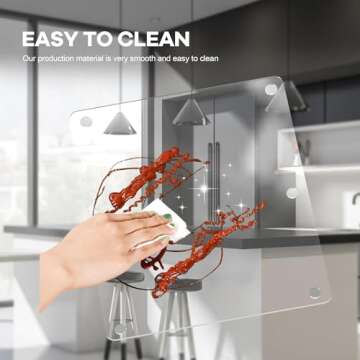 LIVESGOODS 13.8 x 9.8in Acrylic Cutting Board, 3mm Transparent Anti-Slip Clear Cutting Boards for Kitchen Counter, Thickened 3mm Counter Cutting Boards for Kitchen Essential Tools of Home, Apartment