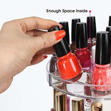 J JACKCUBE Acrylic Rotating Nail Polish Display Stand