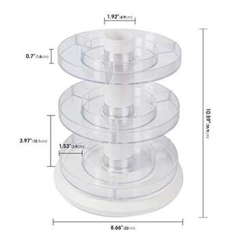 J JACKCUBE Acrylic Rotating Nail Polish Display Stand