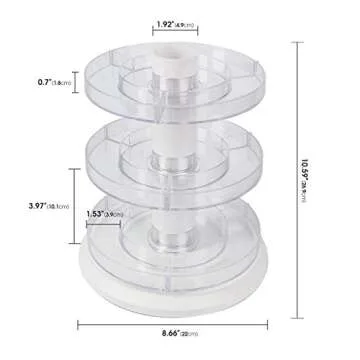 J JACKCUBE Acrylic Rotating Nail Polish Display Stand