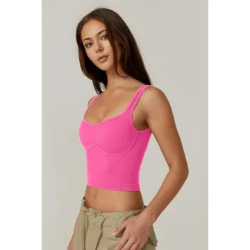 Stylish QINSEN Women's Cropped Tank Top for Summer