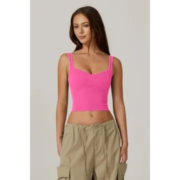 Stylish QINSEN Women's Cropped Tank Top for Summer