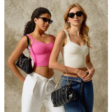 Stylish QINSEN Women's Cropped Tank Top for Summer