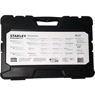 STANLEY Professional Grade Black Chrome NEW Mechanics Tool Set (Socket Set-229 pieces)