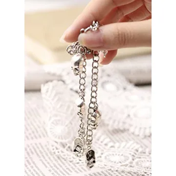 Gothic Skull Skeleton Choker Necklace - Zinc Alloy Pendant Gift