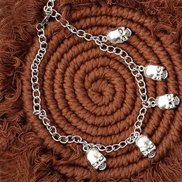 Gothic Skull Skeleton Choker Necklace - Zinc Alloy Pendant Gift