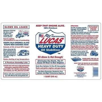 Lucas Oil 10001 Heavy Duty Oil Stabilizer - 1 Quart