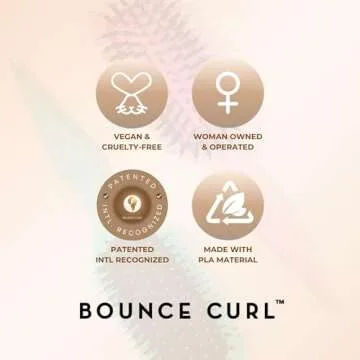 Bounce Curl Define EdgeLift Brush, 5-in-1 Tool for Effortlessly Defined Curls, Waves & Coils, Reduces Frizz - Pink