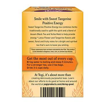 Yogi Tea, Sweet Tangerine Positive Energy, 16 Count
