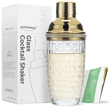 Luxury Glass Cocktail Shaker Kit - JOYCEMALL 13 Ounce Mixer for Home Bars