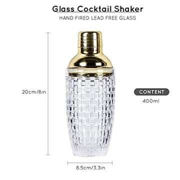 Luxury Glass Cocktail Shaker Kit for Elegant Home Mixology